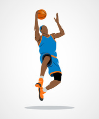 Wall Mural - basketball player, ball