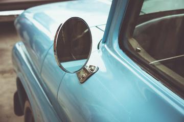 Wall Mural - Vintage classic car with mirror