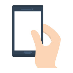 Sticker - smartphone in the hand related icon, vector illustration