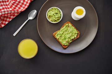 Wall Mural - breakfast with avocado toast