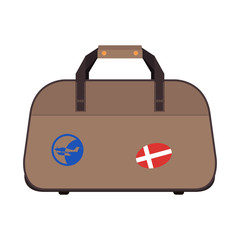 Poster - Journey suitcase travel bag vector.