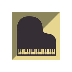 Poster - piano instrument isolated icon vector illustration design