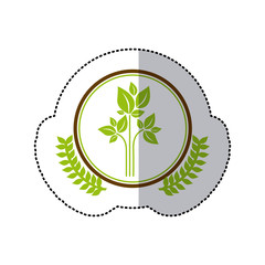 Poster - symbol leaves conservancy icon image, vector illustration