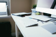 © ZeroThree - Computer desk with keyboard