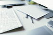 © ZeroThree - Desktop surface with keyboard and notes