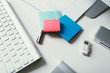 © ZeroThree - Computer desk with post-it notes