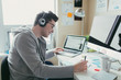© ZeroThree - Listening to music and working
