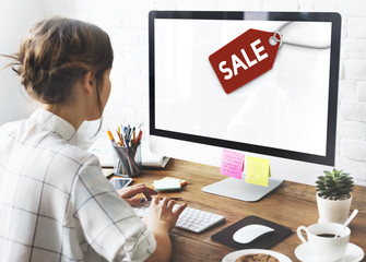 Wall Mural - sale discount label tag commerce concept