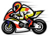 motorcycle race mascot
