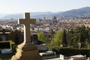 Wall Mural - florence italy aerial view