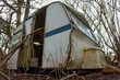 Old Vintage Abandoned Camper Camping Wagon
