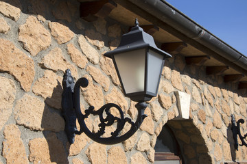 13 - street lamp on the stone wall
