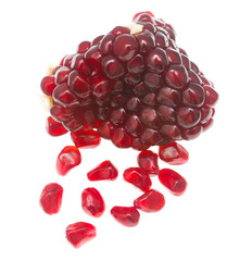 Wall Mural - fruit pomegranate on a white background