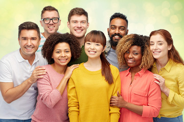 Wall Mural - international group of happy smiling people