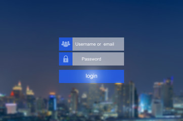 Touching login box