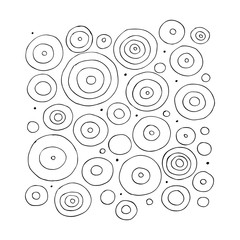 Poster - Funny circles abstract, sketch for your design