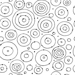 Aufkleber - Art circles, seamless pattern for your design