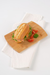 Canvas Print - sandwich with smoked salmon