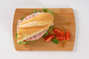 Canvas Print - fresh sandwich with ham