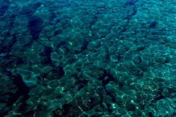 Wall Mural - Water ocean background. Texture of water. clear light blue water