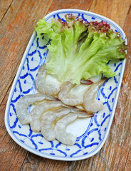 Canvas Print - Seafood thailand (spicy salad shrimp in fish sauce).