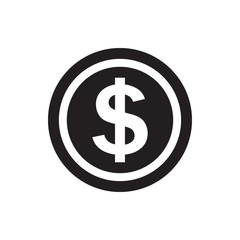 Wall Mural - dollar coin icon.