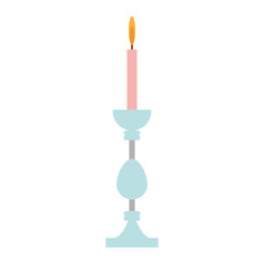 Wall Mural - candle candelabra icon, vector illustration image design