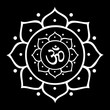 Vector Om Symbol and Lotus Flower Mandala Illustration