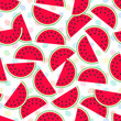 seamless background with pattern of watermelons. vector.