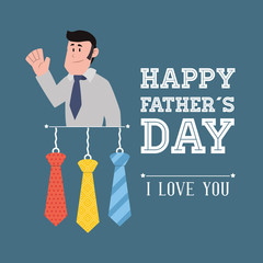 Canvas Print - Father day card icon image, vector illustration