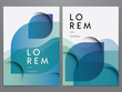 Flyer, poster, brochure, magazine cover vector template. Modern blue and green corporate design.