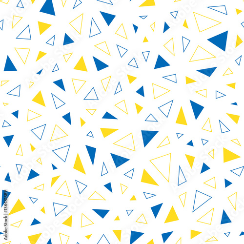 Naklejka - mata magnetyczna na lodówkę Seamless abstract vector pattern with irregular triangles