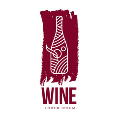 Sticker - Wine logo templates