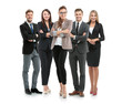 © ASDF - Group of smiling business people. Isolated over white background
