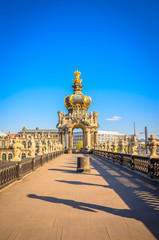 Wall Mural - Famous Zwinger palace (Der Dresdner Zwinger) Art Gallery of Dresden, Saxrony, Germany