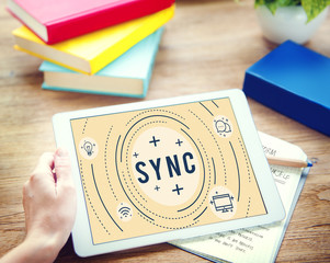 Sticker - Web Sync Trend Updte Networking Concept