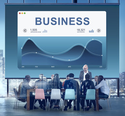 Wall Mural - Business Analysis Chart Data Graphic Concept