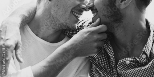 Vászonkép  Gay Couple Love Home Concept