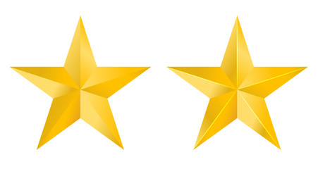 Wall Mural - vector illustration gold stars on white background
