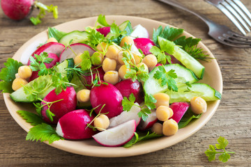 Wall Mural - chickpea and vegetables salad