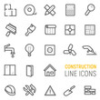 © Evartfinds - Construction icons set. Vector flat line illustrations.