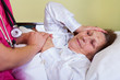 Bedridden elderly woman