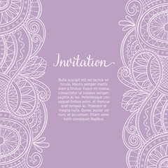 Wall Mural - Han drawn boho style design for greeting cards, wedding invitations and backgrounds. Vector illustration.