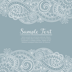 Han drawn boho style design for greeting cards, wedding invitations and backgrounds. Vector illustration.