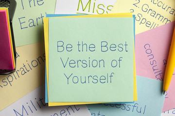 Wall Mural - Be the Best Version of Yourself written on a note