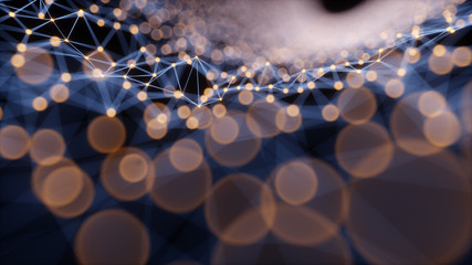 Abstract Scientific Graph or Nano Structure Background 3d Illustration