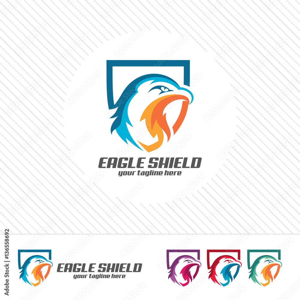 Eagle shield security logo , abstract symbol of security. Shield ...