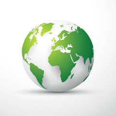 Wall Mural - green earth globe