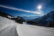 alpine winter hiking trail