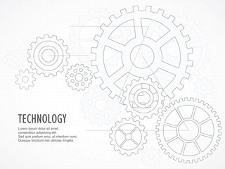 Wall Mural - abstract technological background